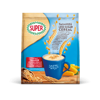super cereal nutremill less sugar back