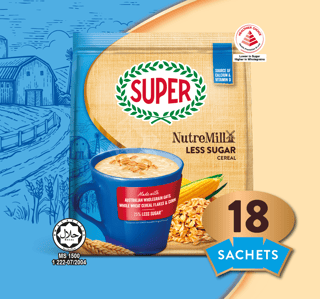 super cereal nutremill less sugar teaser