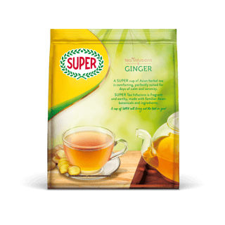 super tea clear ginger tea back