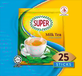 super tea milk less sugar teaser